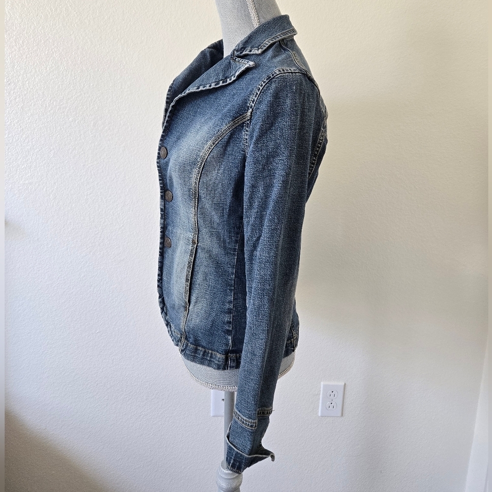 Vintage Y2K Miss Sixty‎ Jean Blue Denim Fitted Jacket Size Medium - Picture 7 of 16